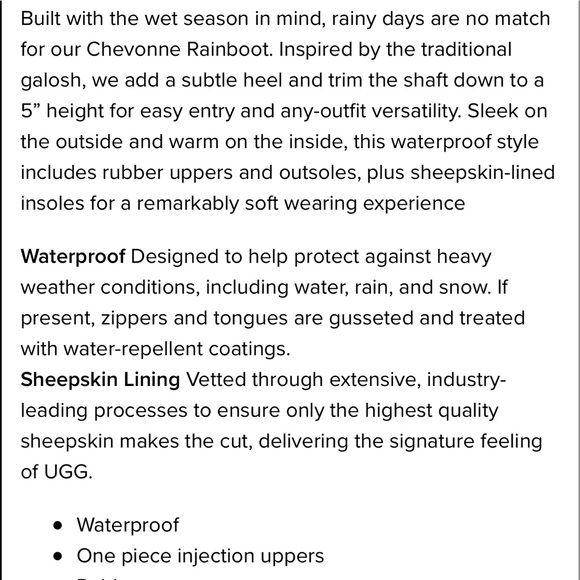 UGG CHEVONNE Rainboots in Ribbon Red - Picture 6 of 6